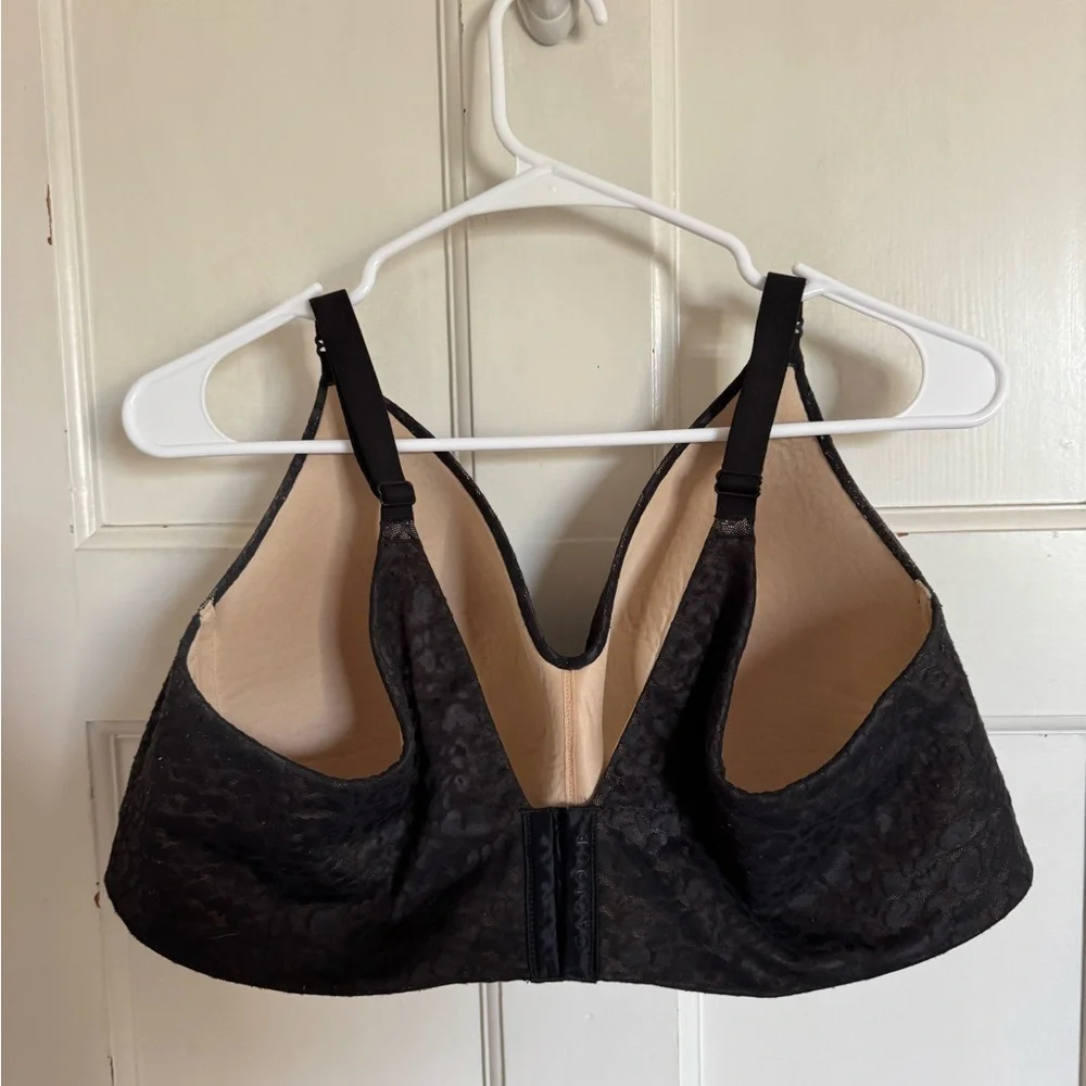 Cacique leopard lace lightly lined‎ full coverage no wire bra size 42DD